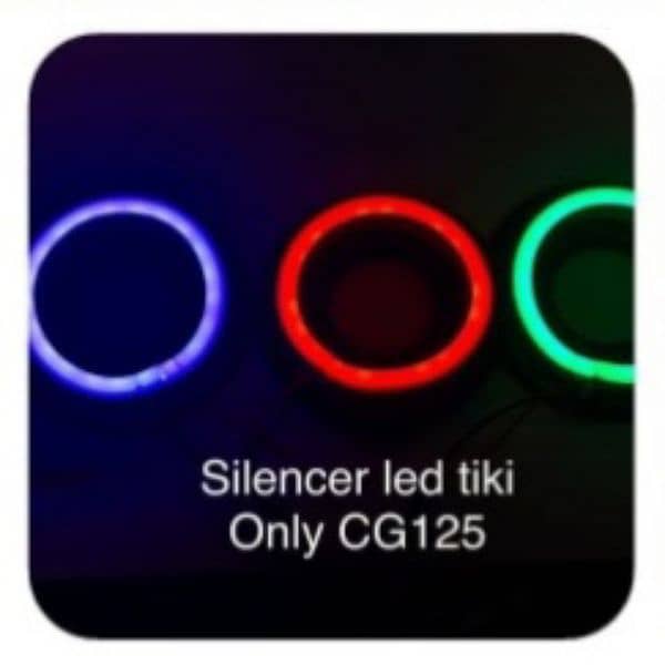 CG125 Silencer neon ring light colours. payment is through jazz cash 2