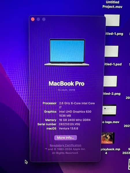 Macbook pro 2019 15”core i7 16/512 4GB Graphics in excellent condition 5