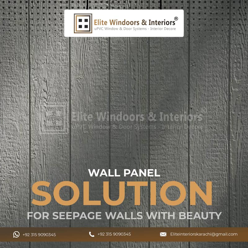 PVC WPC PANELS waterproof best for seepage walls 1