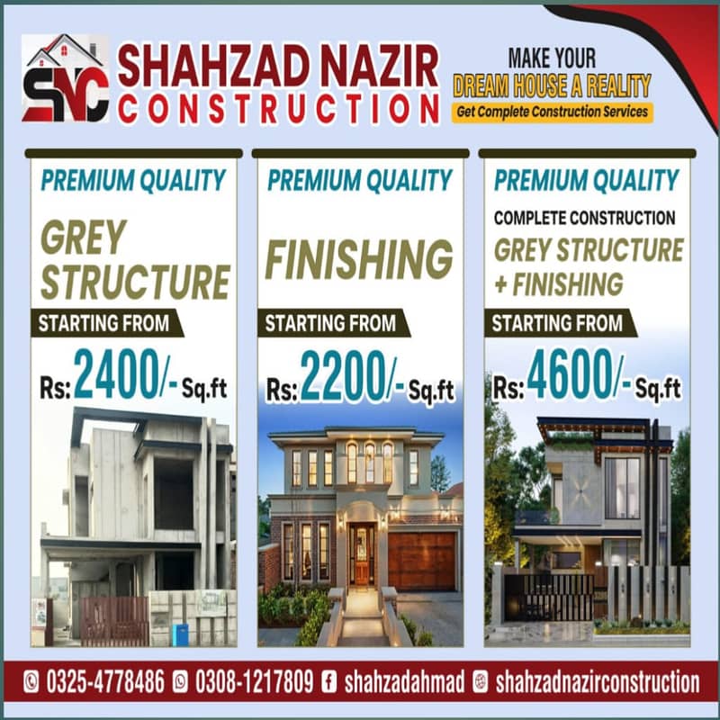 Construction and renovation services of homes and offices in Lahore 0