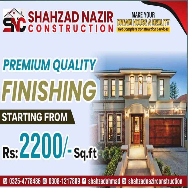 Construction and renovation services of homes and offices in Lahore 1