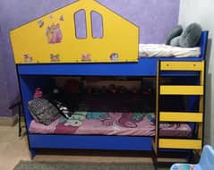 bunk bed with mattress