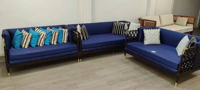 Sofa Set , Chairs , Puffies, Tables and Beds
