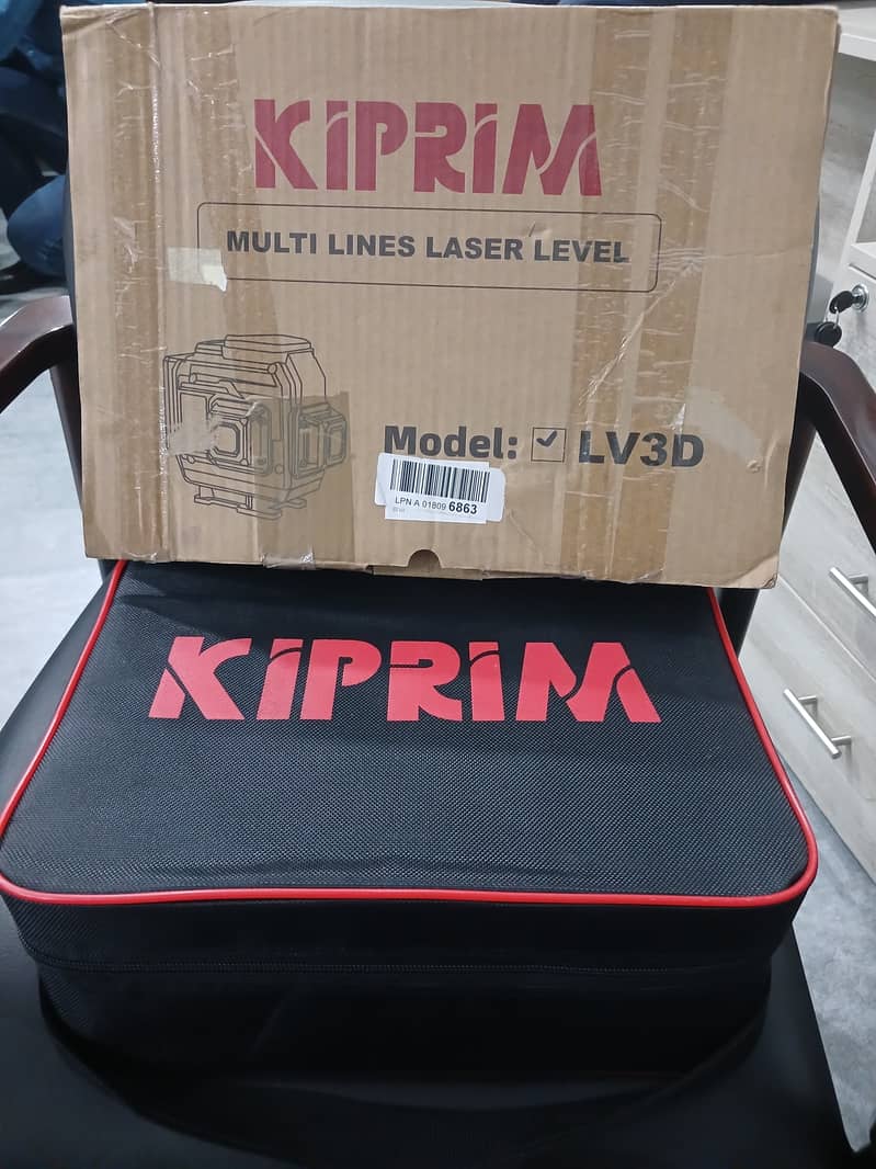 KiPRiM 3D 12 Cross Line Self-Leveling Green Laser Level Kit, RC, 5200m 2