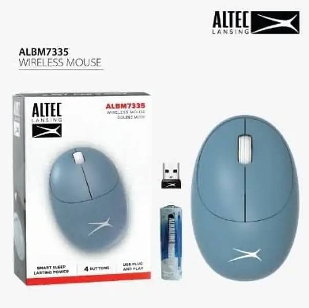 ALTEC LANCING Bluetooth + Wireless Mouse ALBM7335 DPI 1000/1200/1600 3