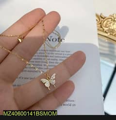 double layered butterfly design pendant ,golden