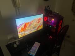 Gaming Pc, Monitor, with keyboard and mouse.