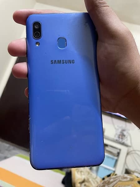 Samsung Galaxy A30 with screen lines 2