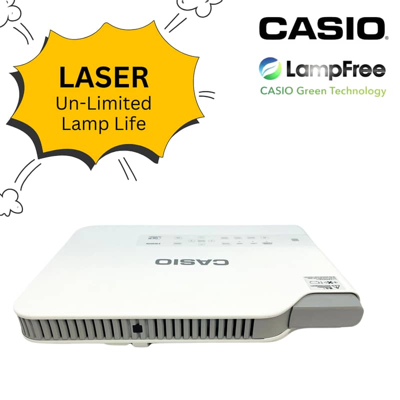 Casio XJ-A142 Ultra Slim, Lightweight Laser Lamp Free Projector 2