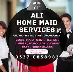 Maid , Babysitter , Cook , Nurse , Domestic Staff , Couple , Driver