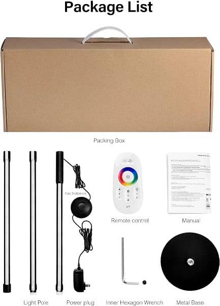 Led Floor Lamp RGB Color Changing Modern Dimmable Light 56" Tall 4