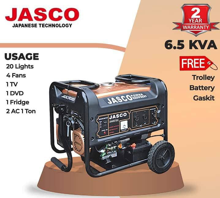 jasco Generator 6.5 kva for sale 0