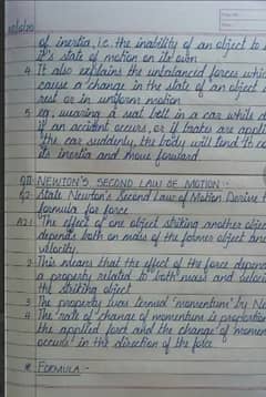 Assignment handwriting