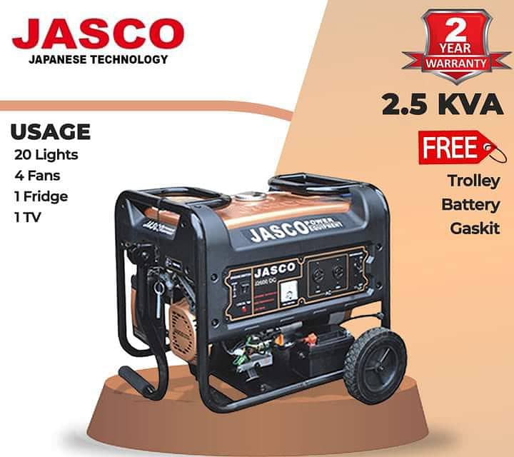 Generator jasco 2.5 kVA  for sale 0