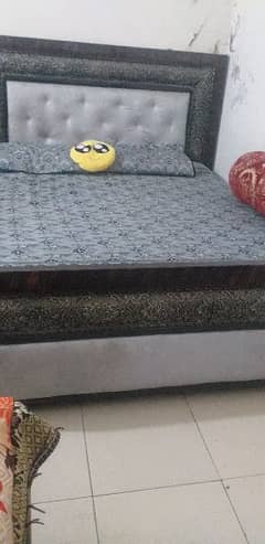 king size iron double bed with matress