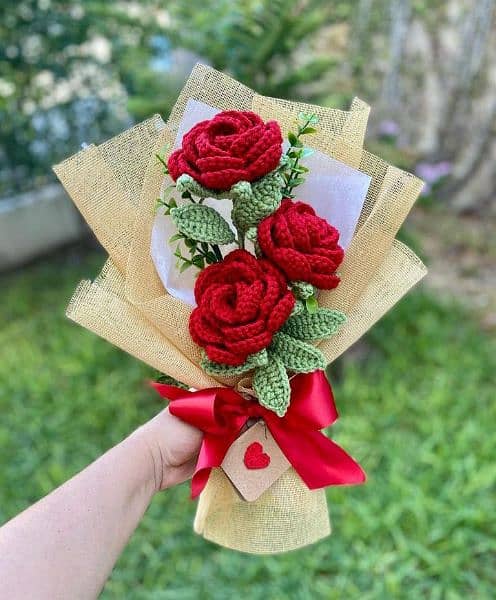 Beautiful handmade  Crochet rose flower 2