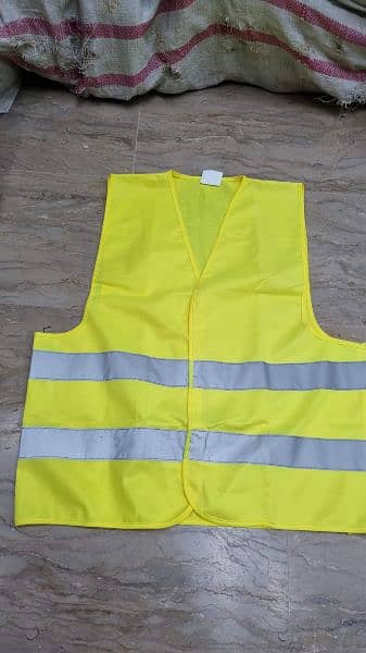 Safety Vest Jackets Reflective Strips Vest 120GMS Custom Printing Logo 0