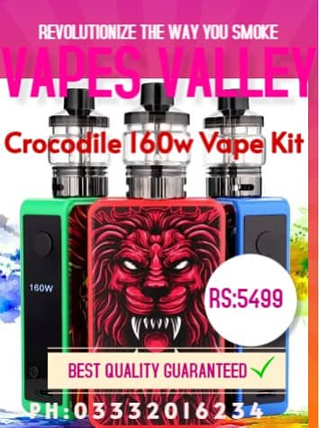 Crocodile 160w Vape Kit|Pod Dr. 160W Mod Starter Kit|Argus Pod Kit 0