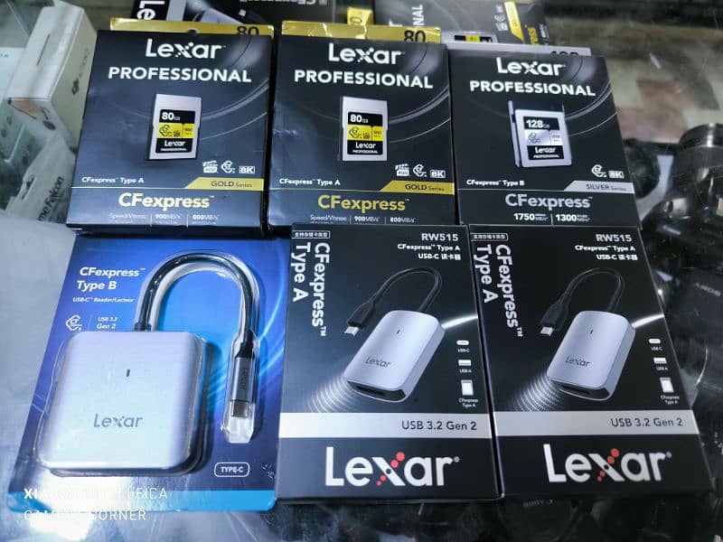 Lexar Type A for Sony 80gb card and Type B for Canon and nikon 0