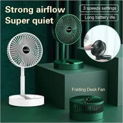 Folding Telescopic 3 Gears Summer Silent Desktop Retractable Fan