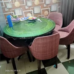 4 seater wooden dining table
