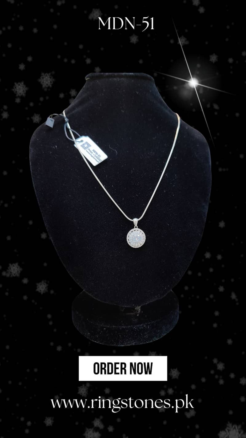 Elegance Original Moissanite Diamond Necklace Pendant | Ringstones. pk 2