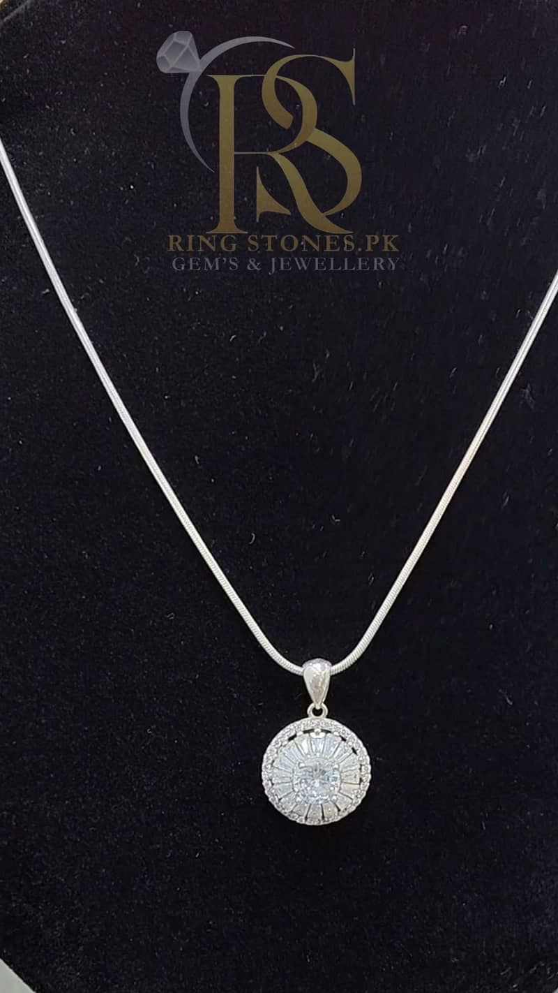Elegance Original Moissanite Diamond Necklace Pendant | Ringstones. pk 4