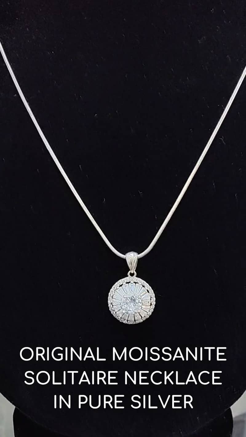 Elegance Original Moissanite Diamond Necklace Pendant | Ringstones. pk 5