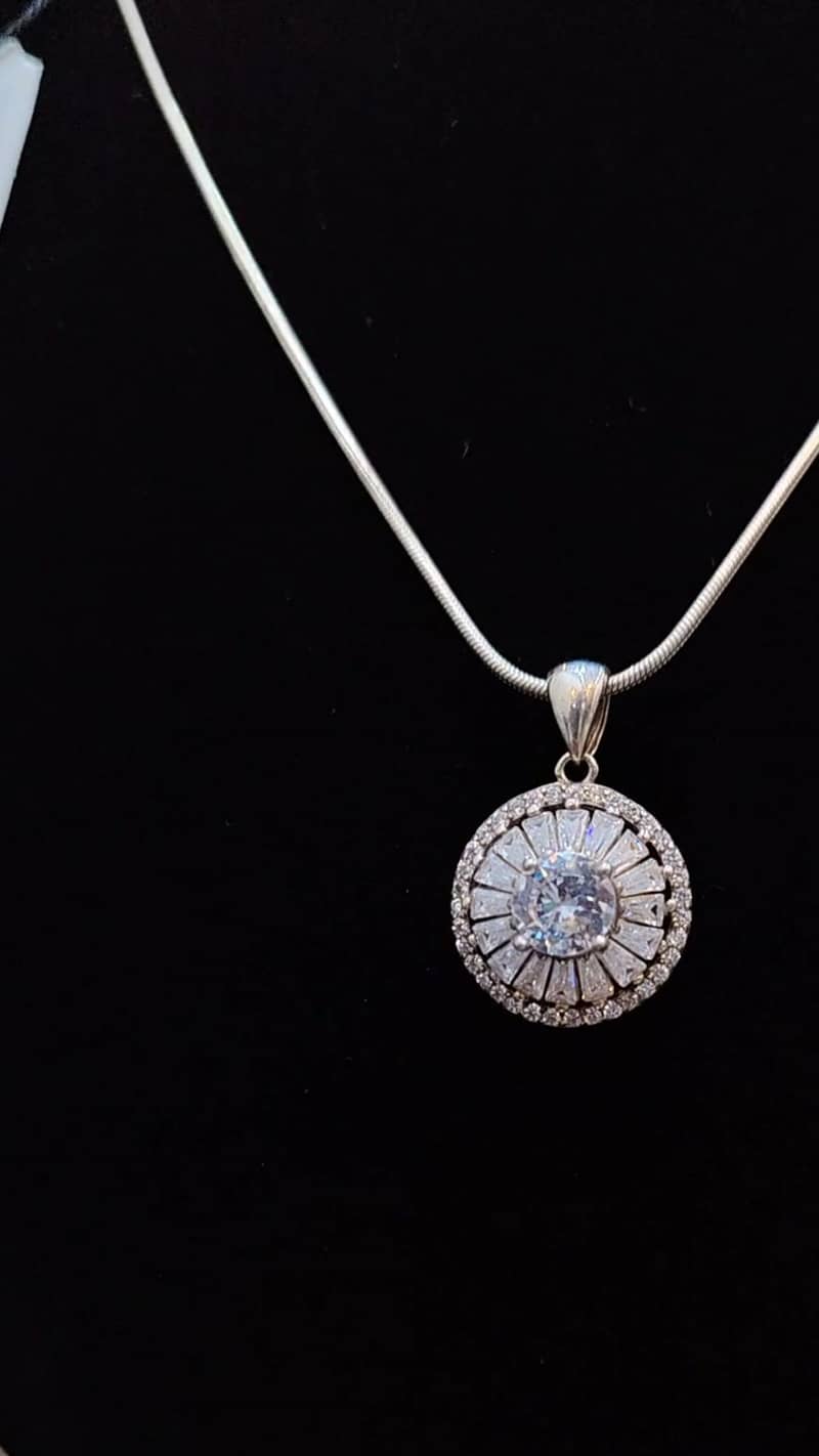 Elegance Original Moissanite Diamond Necklace Pendant | Ringstones. pk 8