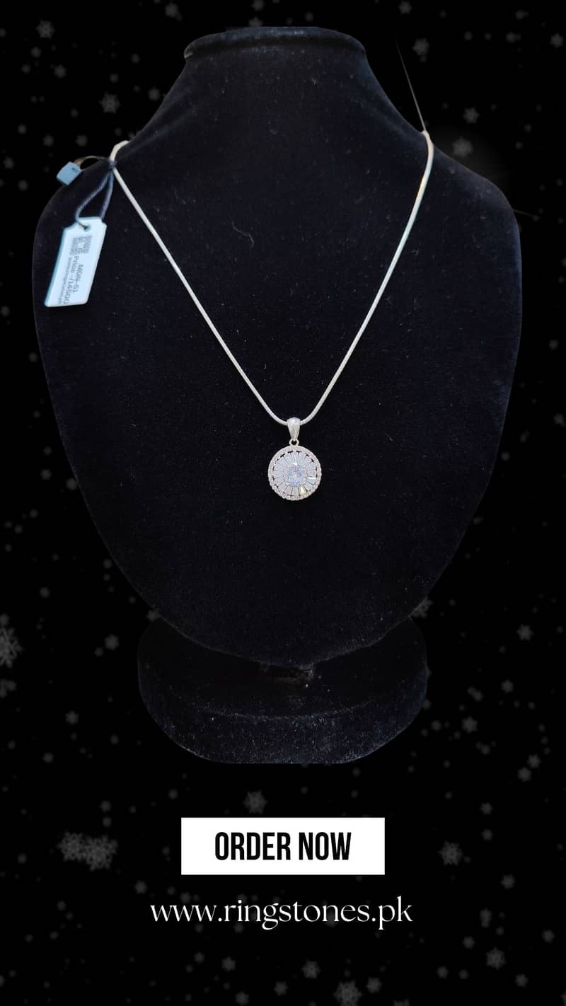 Elegance Original Moissanite Diamond Necklace Pendant | Ringstones. pk 9