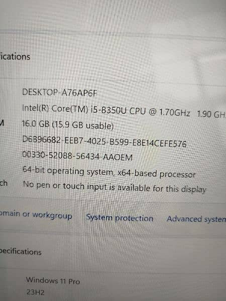 Dell 7490 core i5 8th generation 16gb ram DDR4 256ssd full hd display 4