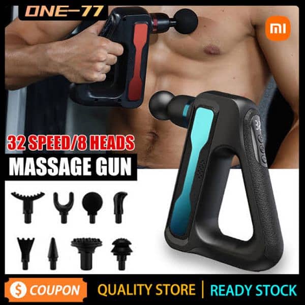 Cordless Fascial Gun LCD Display Deep Muscle Vibrating Massager Gun 2