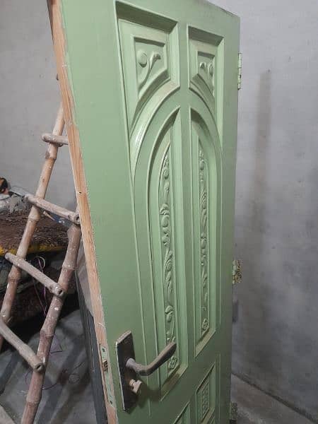 Fiber Door along with iron frame and lock  size 2.2&5 x 5.9&5 3