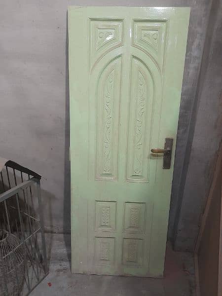 Fiber Door along with iron frame and lock  size 2.2&5 x 5.9&5 4