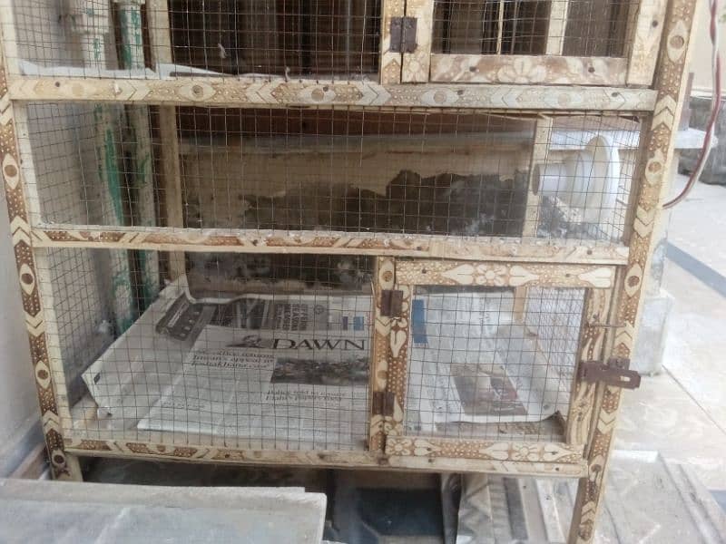 5 portion cage/Bird cage/Aseel cage/Aseel/Heera aseel/cage/wood cage/ 4