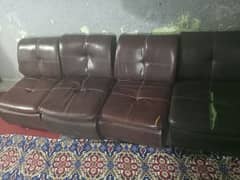 sofa black 6 pieces
