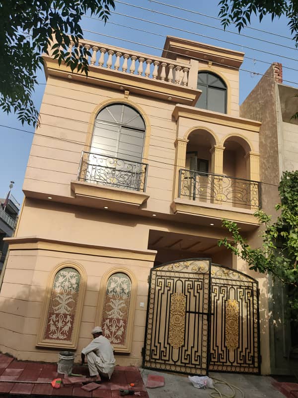 3 Marla 18 sqft brand new corner house is available for sale in hafeez garden housing scheme phase canal road near jallo lahore. 0