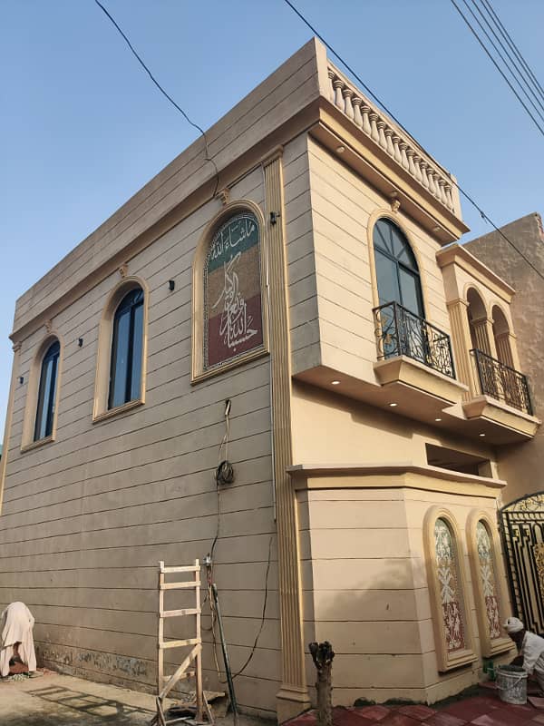 3 Marla 18 sqft brand new corner house is available for sale in hafeez garden housing scheme phase canal road near jallo lahore. 1