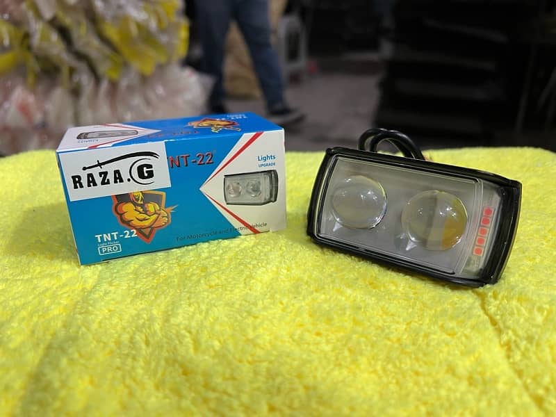 Led fog with light for Bikes and cars. white yellow and flash. 4