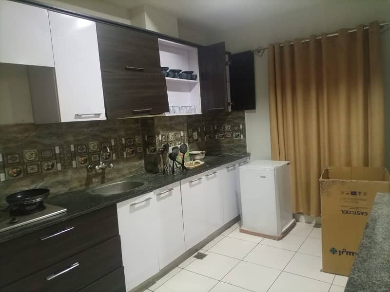 2 bed furnished flat. Available for rent faisal town 1