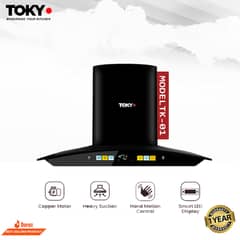 Tokyo Black Stainless Steel Hood touch and handsensor with auto clean