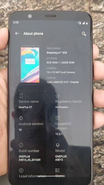 OnePlus 5T PTA APPROVED 8
128 GB 5