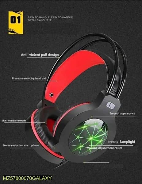 RGB gaming headphone with mic whats app (03441584162) 1
