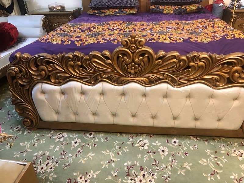Double bed / bed set / Side Tables / Wooden Bed /king bed / luxury bed 17