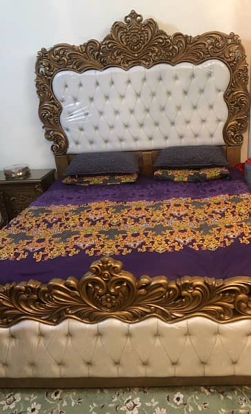 Double bed / bed set / Side Tables / Wooden Bed /king bed / luxury bed 2