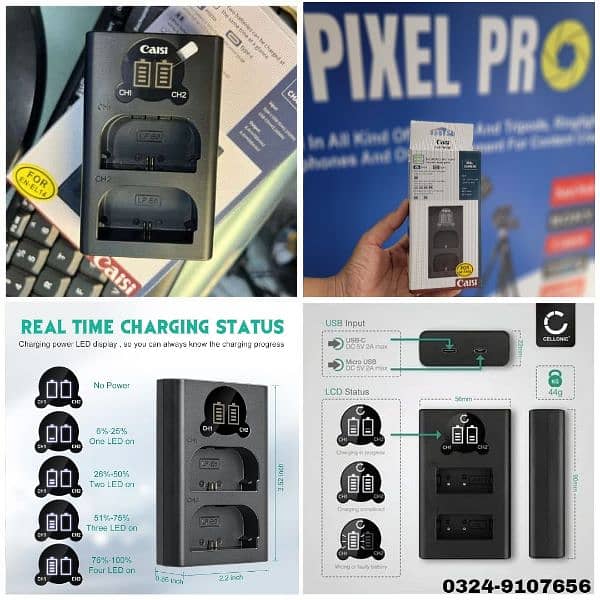 Camera Dual Charger Available DSLRS, Mirrorless Canon, Sony, Nikon 0