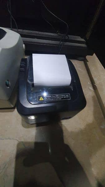orbit bar code scanner and printer with printer rolls 2
