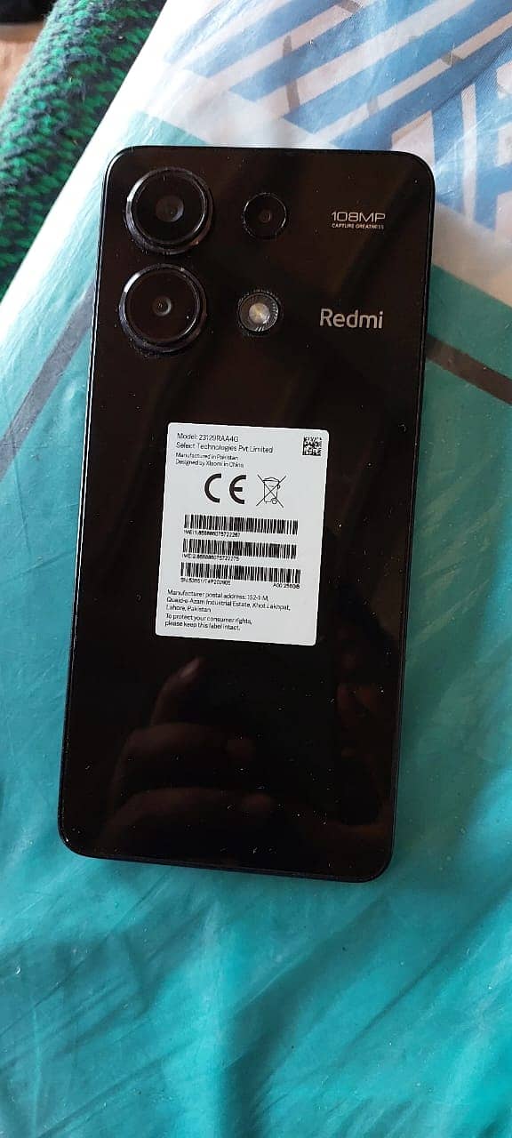 Aoa redmi note 13 for sale 10/10 condition only 2month use 0
