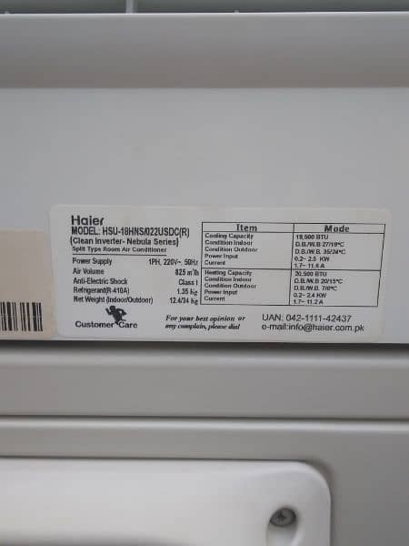Haier DC inverter Heat and coll 1.5 Ton 4