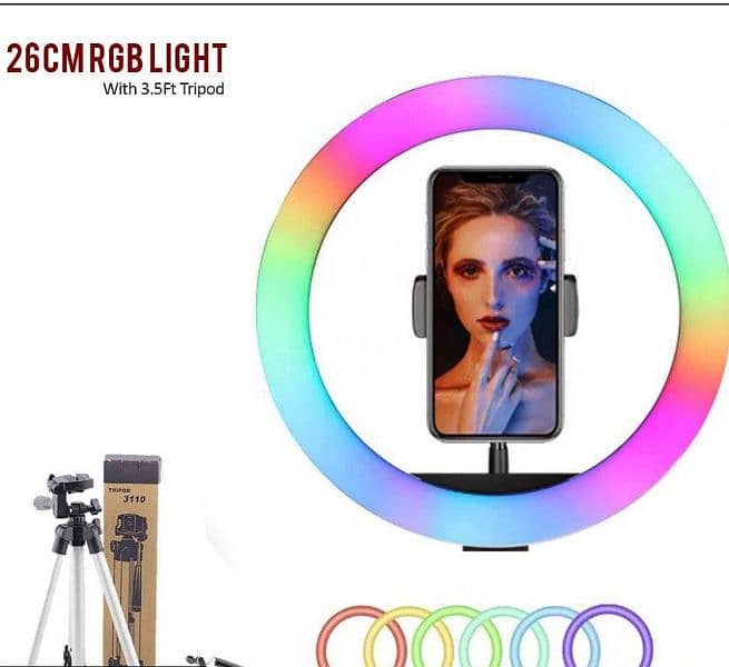 RGB portable Ring light with stand 1